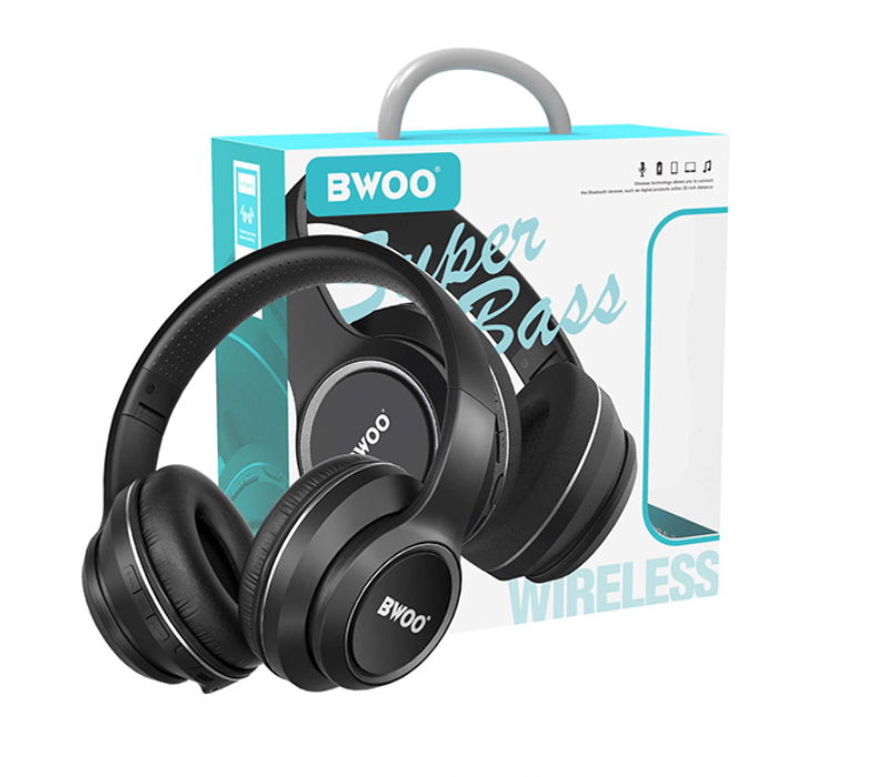 Casque stéréo sans fil Bwoo BW580 - Noir Casque stéréo sans fil Bwoo BW580 - Noir