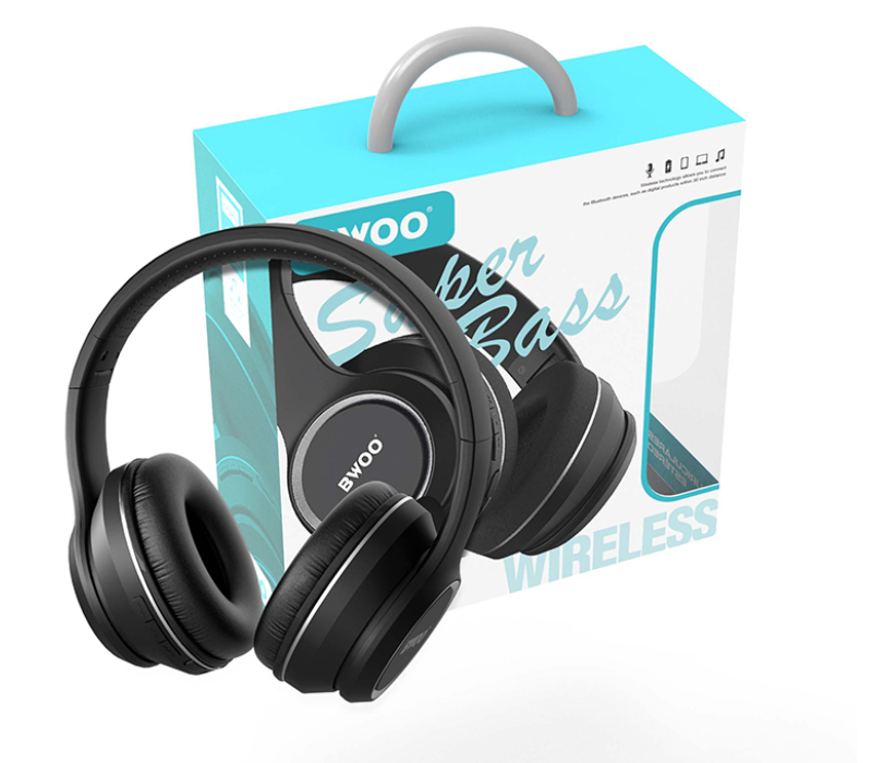 Casque stéréo sans fil Bwoo BW580 - Noir Casque stéréo sans fil Bwoo BW580 - Noir