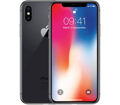 Cellulaire Apple iPhone X 64 Go 5.8" Space Gray - Remis à neuf