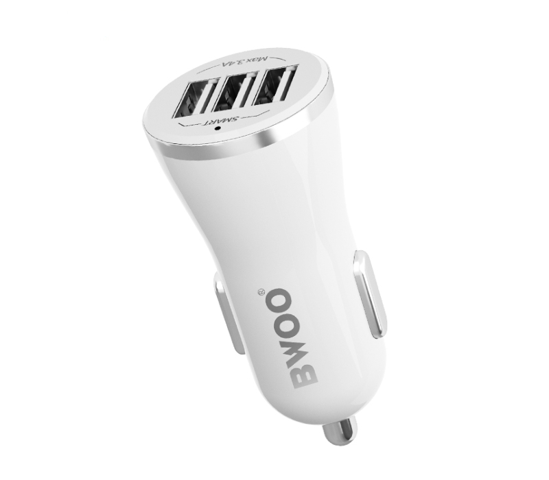 Chargeur auto Bwoo 3 x USB-A (BO-CC53) - Blanc
