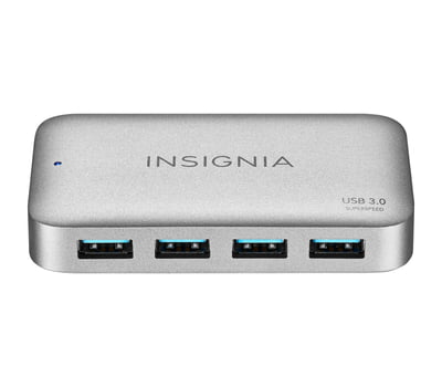 Concentrateur alimenté Insignia 4 x USB 3.0 - Gris foncé Concentrateur alimenté Insignia 4 x USB 3.0 - Gris foncé