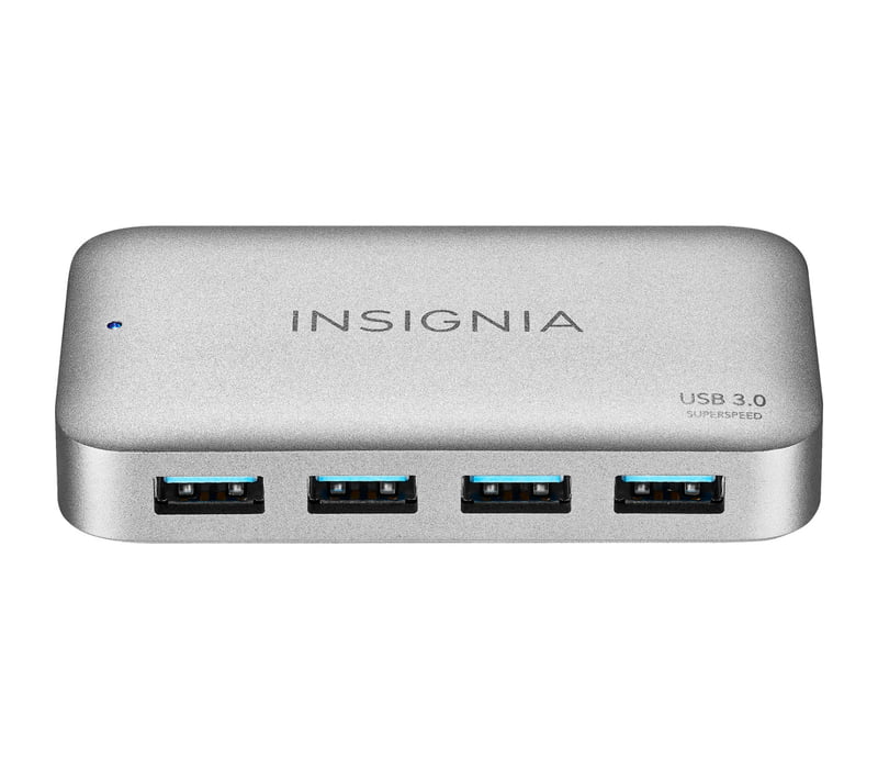 Concentrateur alimenté Insignia 4 x USB 3.0 - Gris foncé Concentrateur alimenté Insignia 4 x USB 3.0 - Gris foncé