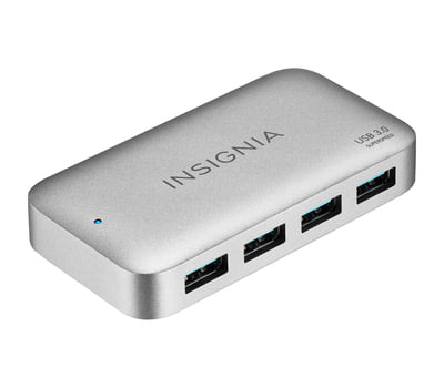 Concentrateur alimenté Insignia 4 x USB 3.0 - Gris foncé Concentrateur alimenté Insignia 4 x USB 3.0 - Gris foncé
