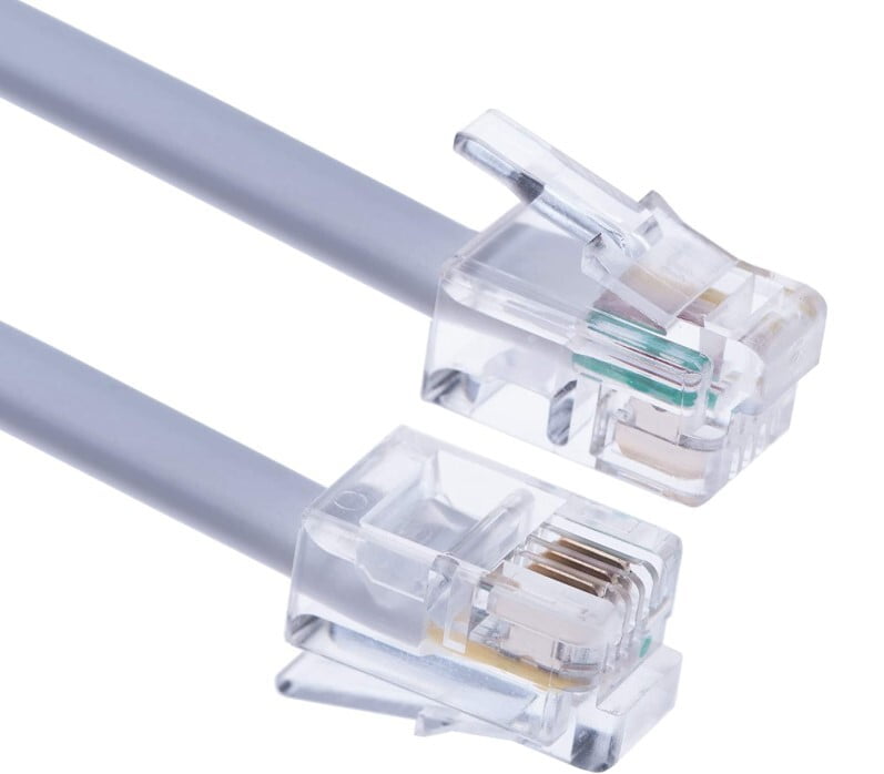 Fil Téléphonique Spirale 15 PI (4.5 M Blanc)