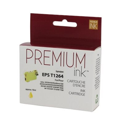 Cartouche Jet d'encre Epson T126420 Compatible Yellow Cartouche Jet d'encre Epson T126420 Compatible Yellow