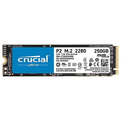 SSD M2 NVME CRUSIAL P2 250 GB