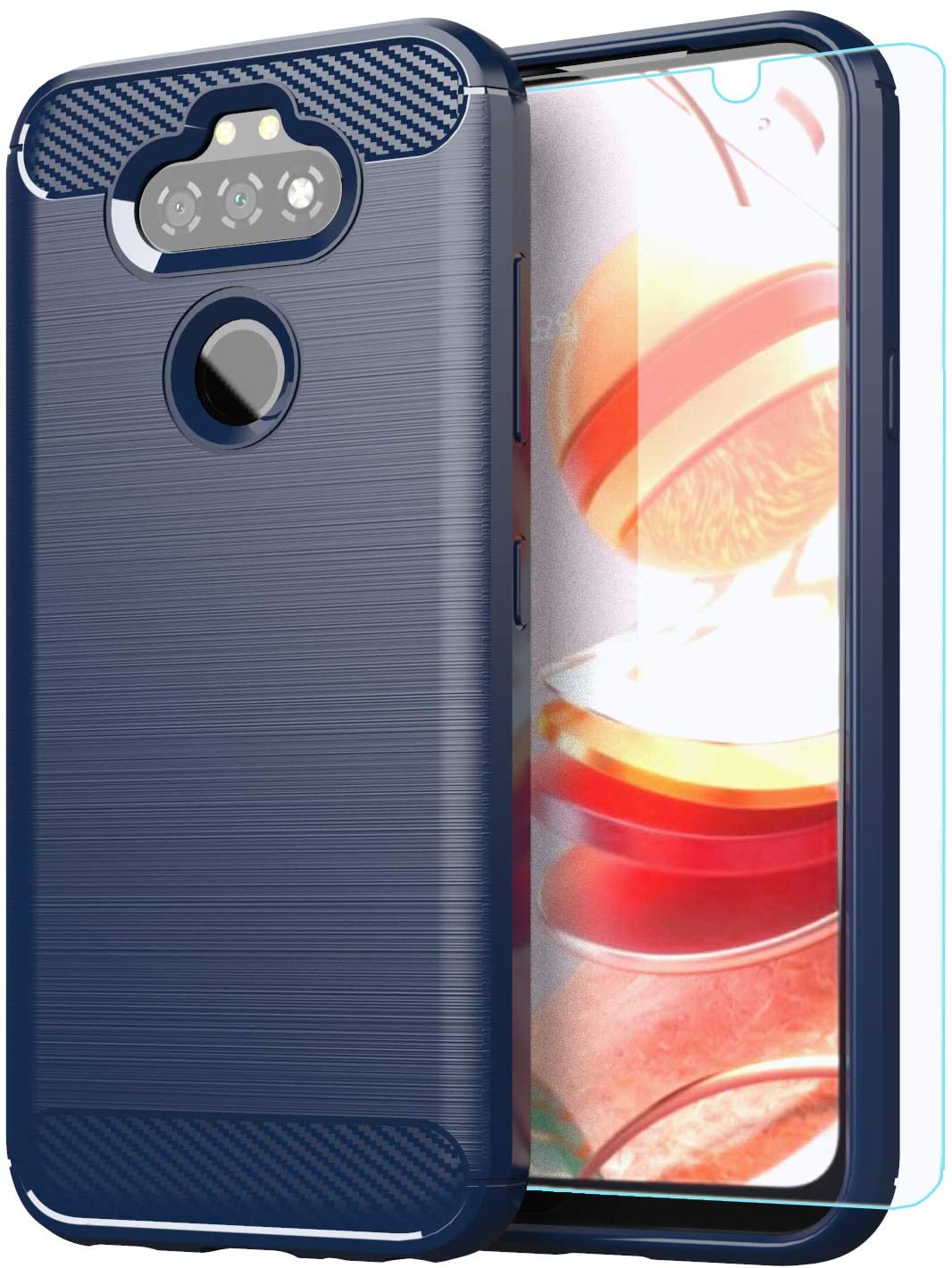 Case LG Phoenix 5 Blue Rigide