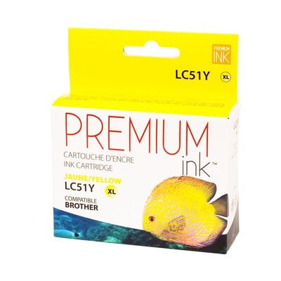 Cartouche Jet d'encre Brother LC51Y Compatible Yellow Cartouche Jet d'encre Brother LC51Y Compatible Yellow