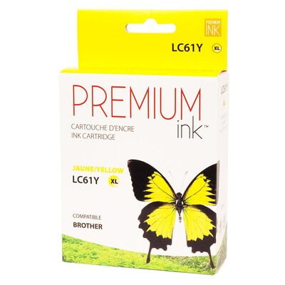 Cartouche Jet d'encre Brother LC61Y Compatible Yellow Cartouche Jet d'encre Brother LC61Y Compatible Yellow