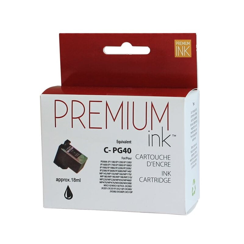 Cartouche Jet d’encre Canon PG-40 Compatible Black Cartouche Jet d’encre Canon PG-40 Compatible Black