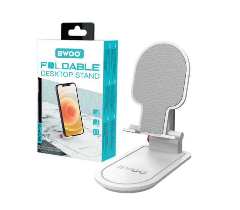 Support Cellulaire pliable antiderapant Bwoo BO-ZJ108 - Blanc