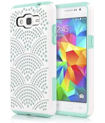 CASE SAMSUNG GRAND PRIME BLANC/VERT DOUBLE EPAISSEUR INCIPIO