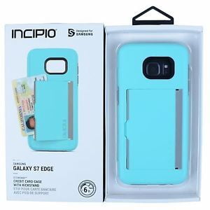 CASE SAMSUNG S7 EDGE VERT AVEC CARTE ET PIED SUPPORT INCIPIO