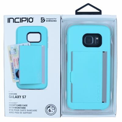CASE SAMSUNG S7 VERT AVEC CARTE ET PIED SUPPORT INCIPIO