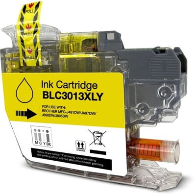 Cartouche Jet d'encre Brother LC3013 XL Compatible Yellow