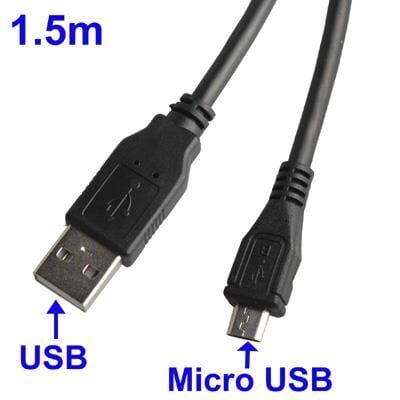 Câble Chargeur USB Micro Noir Câble Chargeur USB Micro Noir