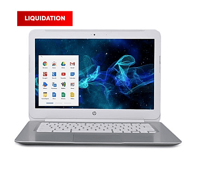 Laptop HP ChromeBook 14-G1 Grade B (Intel Celeron CPU 4 Go RAM 16 Go HDD 14") - Remis à Neuf Blanc