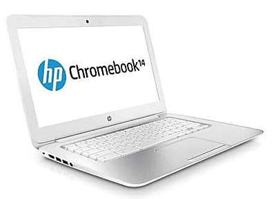 Laptop HP ChromeBook 14-G1 Grade B (Intel Celeron CPU 4 Go RAM 16 Go HDD 14") - Remis à Neuf Blanc