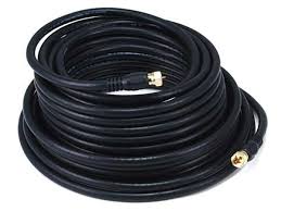 CABLE COAXIALE RG6 AVEC CONNECTEUR TYPE F 100 FT BLANC