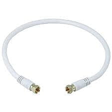 CABLE RG6 AVEC CONNECTEUR TYPE F 10 FT BLANC